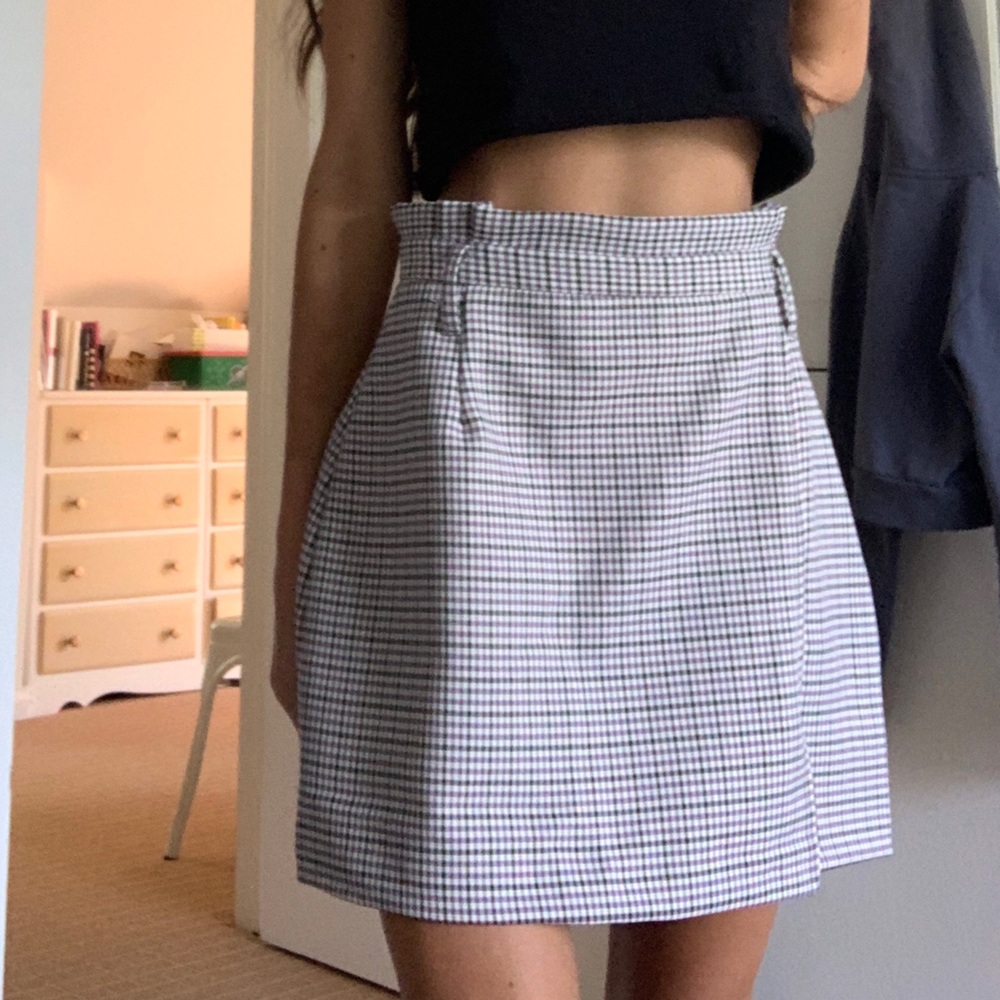 plaid mini skirt